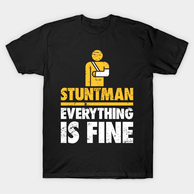 Stuntman Fractured Broken Collarbone Gift T-Shirt by MeatMan